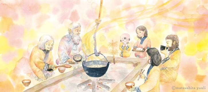 bữa cơm thường nhật của người Ainu