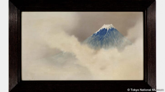 Bức tranh Núi phú sỹ được làm bằng Pháp lam Nhật bản