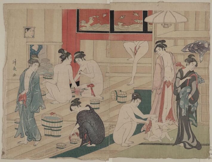 Nhà tắm phụ nữ,’ Torii Kiyonaga